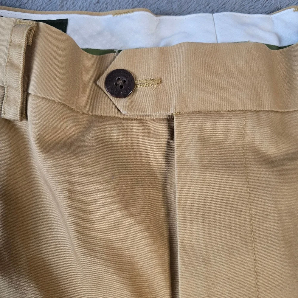 Orvis Men's Chino Pants‎ 36W 32L Tan Khaki 100% Cotton Flat Front Straight Leg
